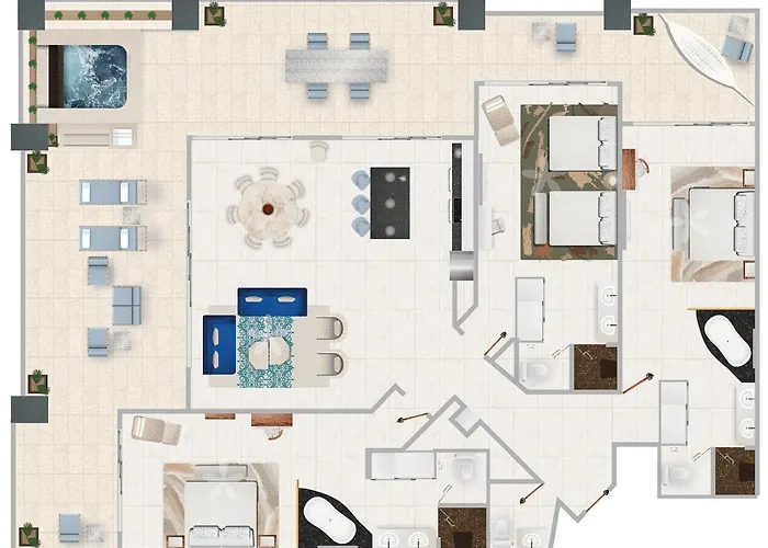 Apartment Residential Retreat 3 Bedroom Ocean Front Garza Blanca Cabos & *